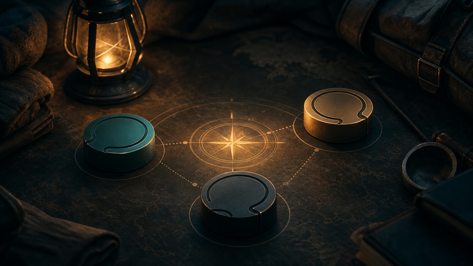 An original compass and role-token illustration for separating confirmed device support from unknown compatibility.